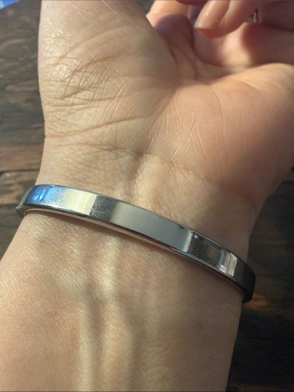 Silver 316L Stainless Steel Twisted Bangle Bracelet with Rhinestones